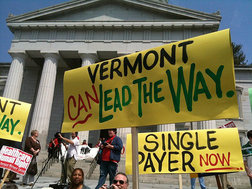 Single payer protest, Vermont